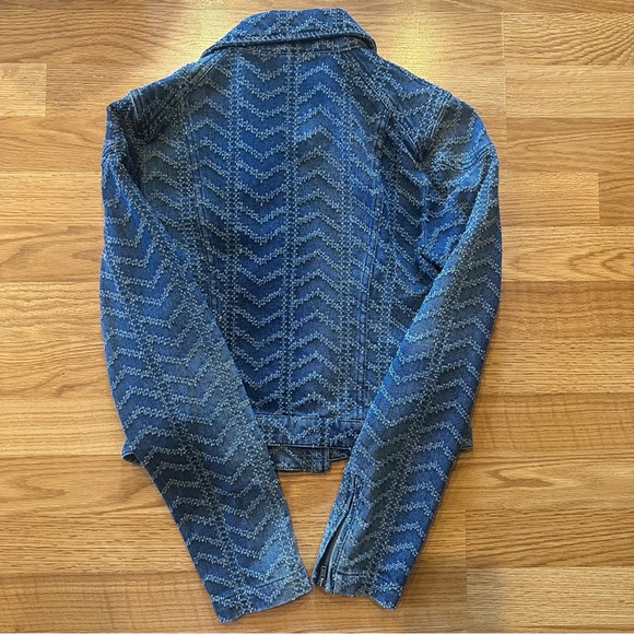 Free People denim motorcycle jacket - Picture 7 of 11